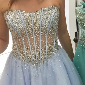 Jovani K59903 ice blue corset bodice